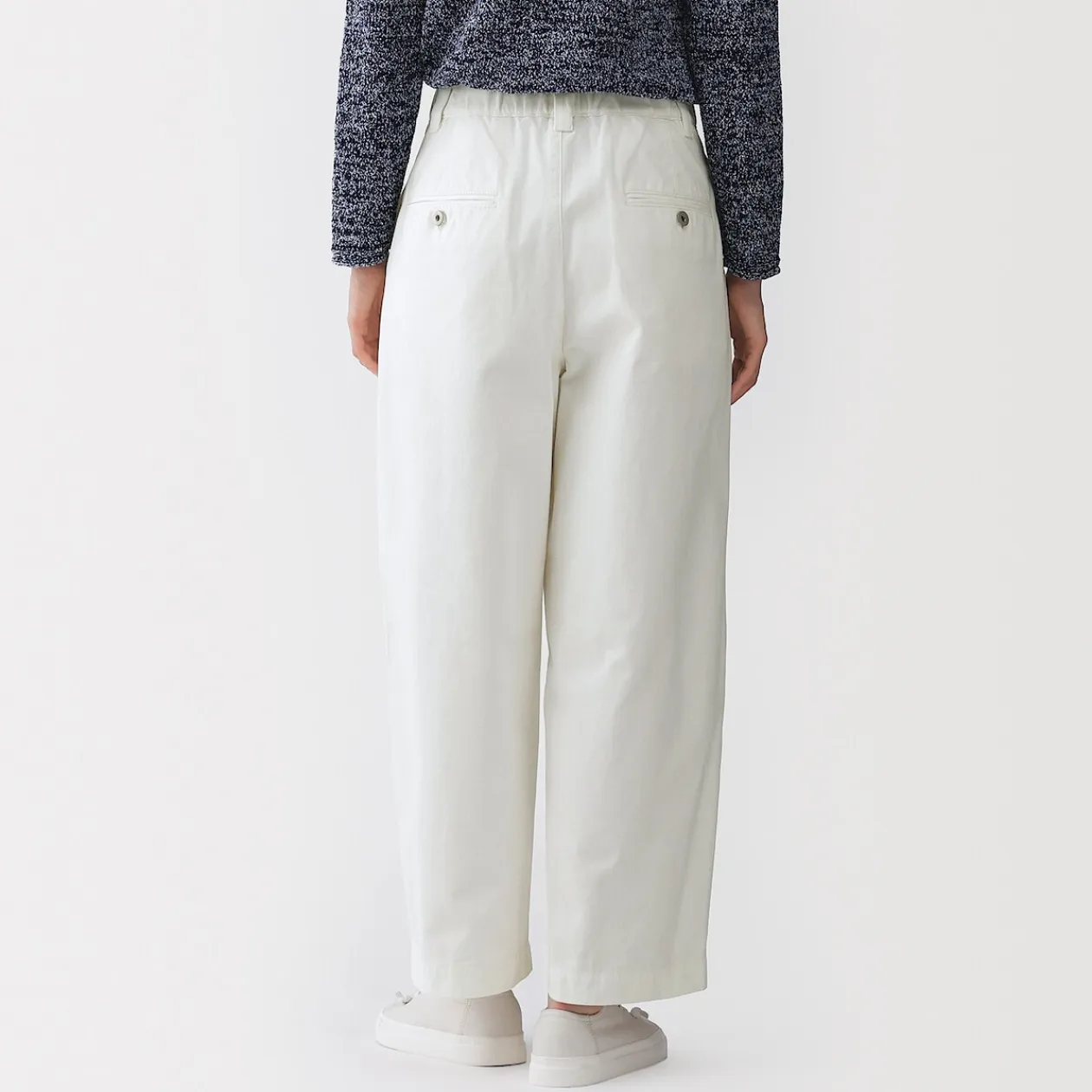 Pantalons, Jupes Et Shorts^Muji Pantalon à coupe cocon et à plis en toile de coton pour femme