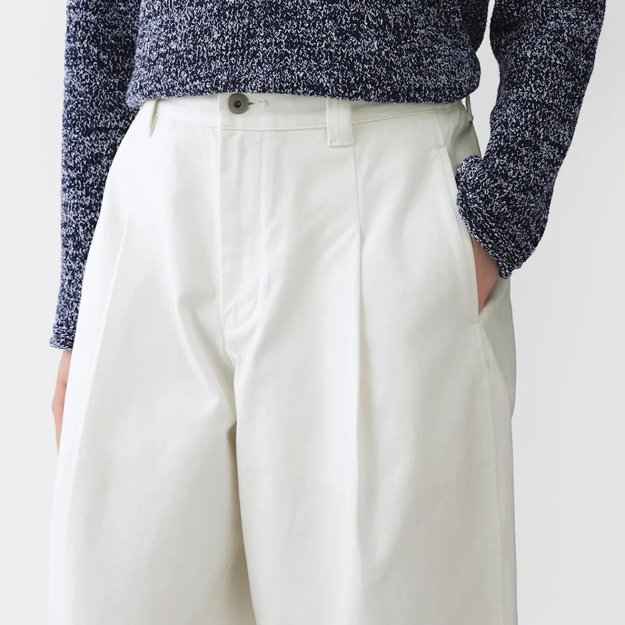 Pantalons, Jupes Et Shorts^Muji Pantalon à coupe cocon et à plis en toile de coton pour femme