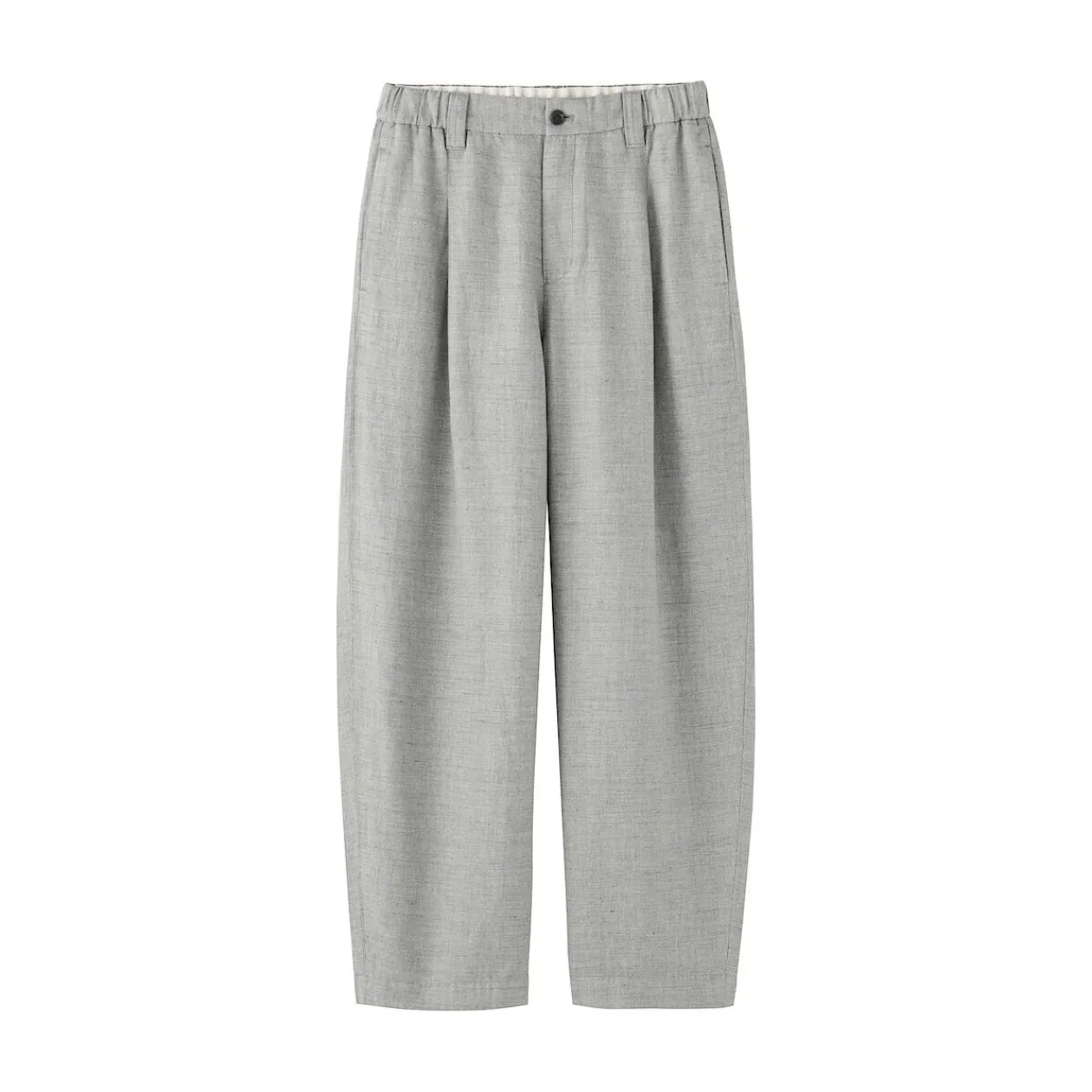 Pantalons, Jupes Et Shorts^Muji Pantalon à plis à chevrons en mélange de lin pour femme Gris