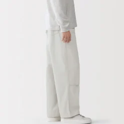 Pantalons Et Shorts^Muji Pantalon aux genoux renforcés en coton recyclé pour homme Blanc Cassé
