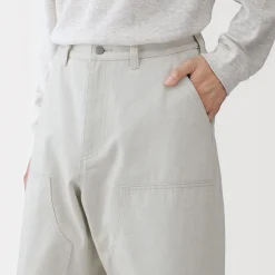 Pantalons Et Shorts^Muji Pantalon aux genoux renforcés en coton recyclé pour homme Blanc Cassé