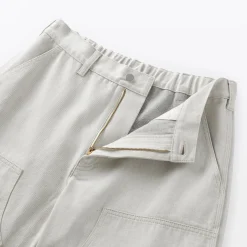 Pantalons Et Shorts^Muji Pantalon aux genoux renforcés en coton recyclé pour homme Blanc Cassé