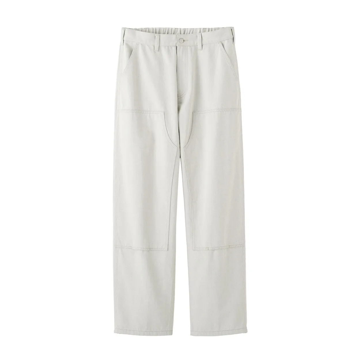 Pantalons Et Shorts^Muji Pantalon aux genoux renforcés en coton recyclé pour homme Blanc Cassé