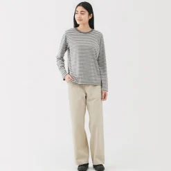 Pantalons, Jupes Et Shorts^Muji Pantalon avec motif de chevrons en coton pour femme