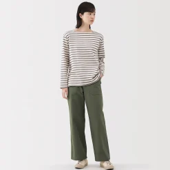 Pantalons, Jupes Et Shorts^Muji Pantalon avec motif de chevrons en coton pour femme