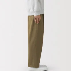 Pantalons Et Shorts^Muji Pantalon Chino à pinces en coton stretch coupe wide homme
