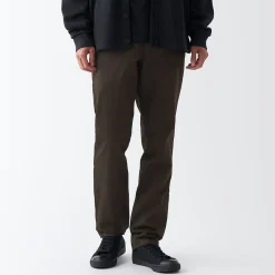 Pantalons Et Shorts^Muji Pantalon Chino en coton stretch coupe slim homme ‐ Longueur 82cm Beige