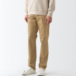 Pantalons Et Shorts^Muji Pantalon Chino en coton stretch coupe slim homme ‐ Longueur 82cm Beige