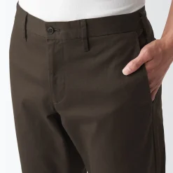 Pantalons Et Shorts^Muji Pantalon Chino en coton stretch coupe slim homme ‐ Longueur 82cm Beige