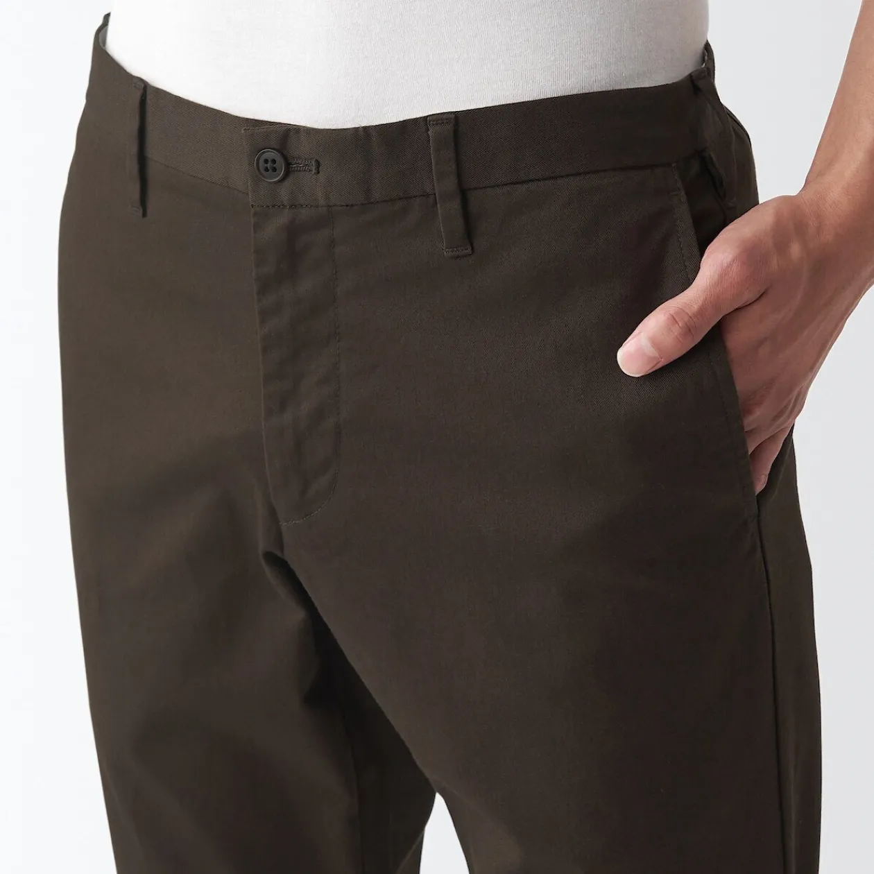 Pantalons Et Shorts^Muji Pantalon Chino en coton stretch coupe slim homme ‐ Longueur 76cm 18855