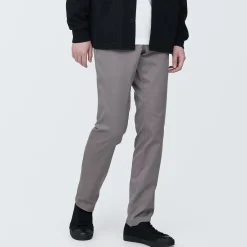 Pantalons Et Shorts^Muji Pantalon Chino en coton stretch coupe slim pour homme Brun Grisâtre