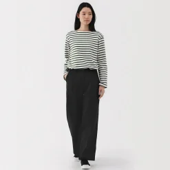 Pantalons, Jupes Et Shorts^Muji Pantalon chino long à pinces en coton coupe large pour femme