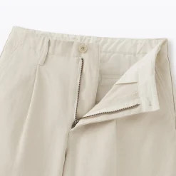 Pantalons, Jupes Et Shorts^Muji Pantalon chino long à pinces en coton coupe large pour femme