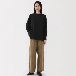 Pantalons, Jupes Et Shorts^Muji Pantalon chino long à pinces en coton coupe large pour femme