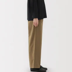 Pantalons, Jupes Et Shorts^Muji Pantalon chino long à pinces en coton coupe large pour femme