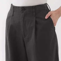 Pantalons, Jupes Et Shorts^Muji Pantalon chino long à pinces en coton coupe large pour femme