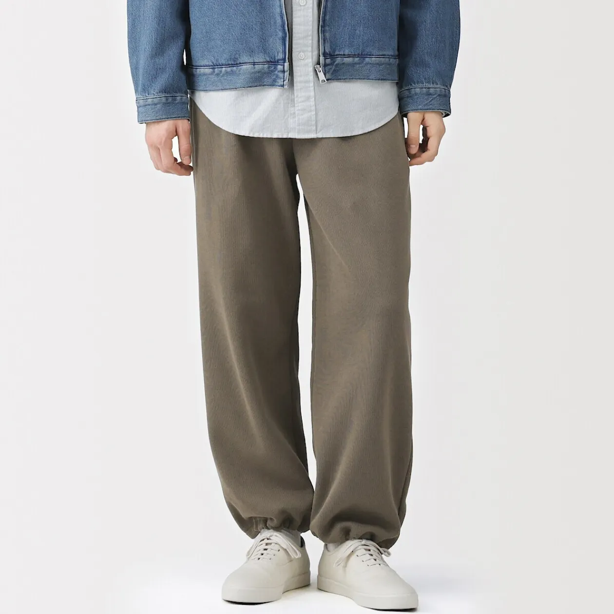 Pantalons Et Shorts^Muji Pantalon de jogging à ourlet ouvert et à double tricot pour homme