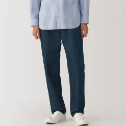 Pantalons Et Shorts^Muji Pantalon en denim en mélange de fibres Washi pour homme Bleu Marine Foncé
