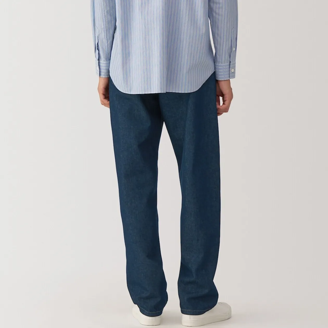 Pantalons Et Shorts^Muji Pantalon en denim en mélange de fibres Washi pour homme Bleu Marine Foncé