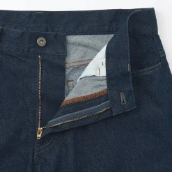 Pantalons Et Shorts^Muji Pantalon en denim en mélange de fibres Washi pour homme Bleu Marine Foncé