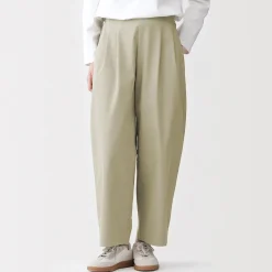 Pantalons, Jupes Et Shorts^Muji Pantalon fuselé à jambes larges en sergé de coton mélangé pour femme