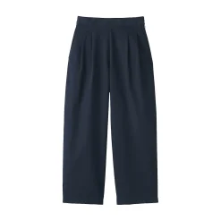 Pantalons, Jupes Et Shorts^Muji Pantalon fuselé à jambes larges en sergé de coton mélangé pour femme