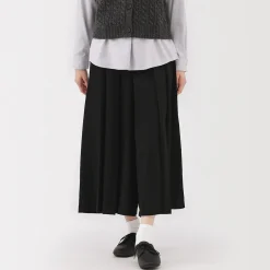 Petits Accessoires|Petits Accessoires^Muji Pantalon hakama unisexe en mélange de laine brossée