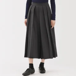 Petits Accessoires|Petits Accessoires^Muji Pantalon hakama unisexe en mélange de laine brossée