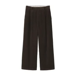 Pantalons, Jupes Et Shorts^Muji Pantalon large à plis en velours côtelé mélangé kapok pour femme