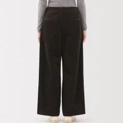 Pantalons, Jupes Et Shorts^Muji Pantalon large à plis en velours côtelé mélangé kapok pour femme