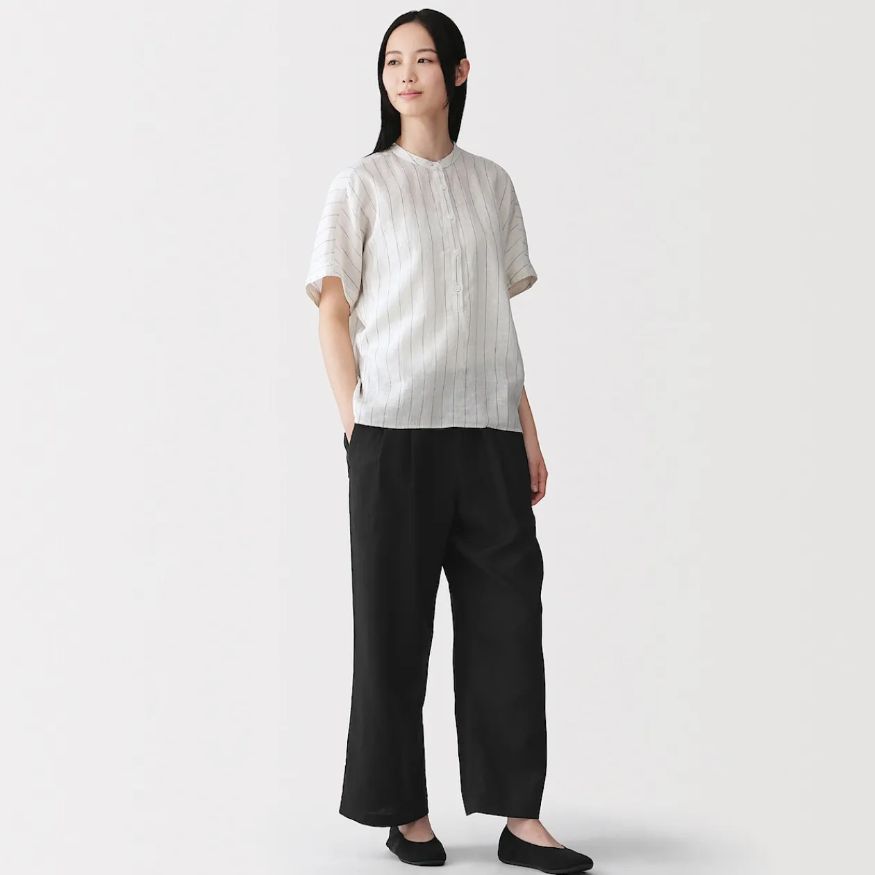 Pantalons, Jupes Et Shorts^Muji Pantalon large en lin lavé pour femme