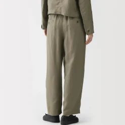 Pantalons, Jupes Et Shorts^Muji Pantalon large plissé en lin et lyocell pour femme