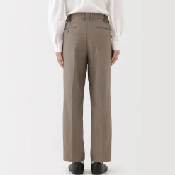 Pantalons Et Shorts^Muji Pantalon plissé ajusté en stretch brossé pour homme