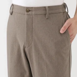Pantalons Et Shorts^Muji Pantalon plissé ajusté en stretch brossé pour homme