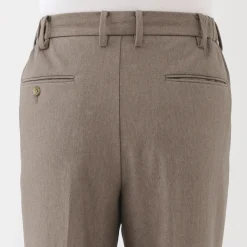 Pantalons Et Shorts^Muji Pantalon plissé ajusté en stretch brossé pour homme