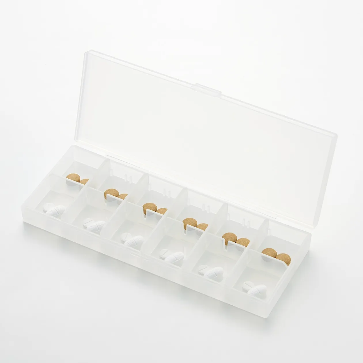 Boîtes Et Flacons Réutilisables|Flacons De Voyage Et Piluliers^Muji Pilulier à compartiments en PP