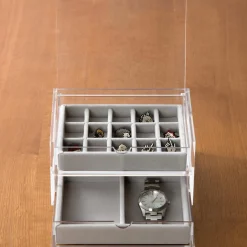 Rangements En Acrylique^Muji Plateau à bijoux 15 compartiments L16X P12X H2.5cm