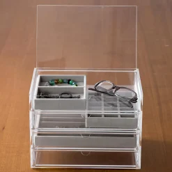 Rangements En Acrylique^Muji Plateau en velours 2 compartiments L16X P12X H2.5cm