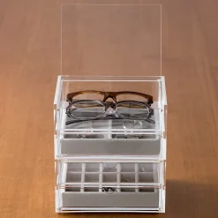 Rangements En Acrylique^Muji Plateau en velours 2 compartiments L16X P12X H2.5cm