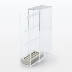 Rangements En Acrylique^Muji Plateau en velours pour boucles d'oreilles L5X P12X H2cm