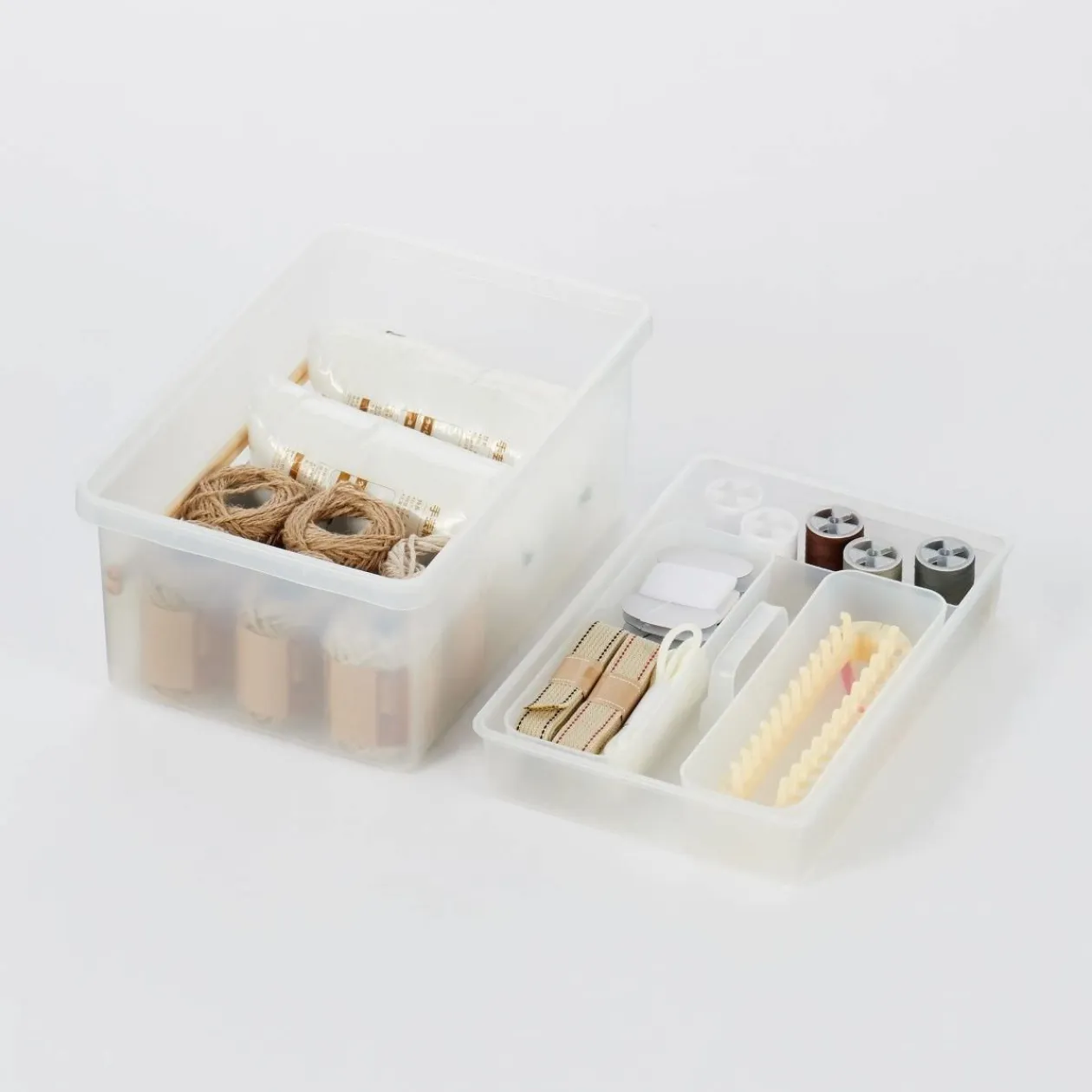 Rangements En Polypropylène^Muji Plateau intérieur pour boîte PP ‐ L35 x P23 x H5.5 cm
