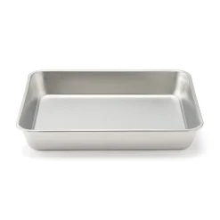 Ustensiles^Muji Plateau rectangulaire en acier inoxydable L