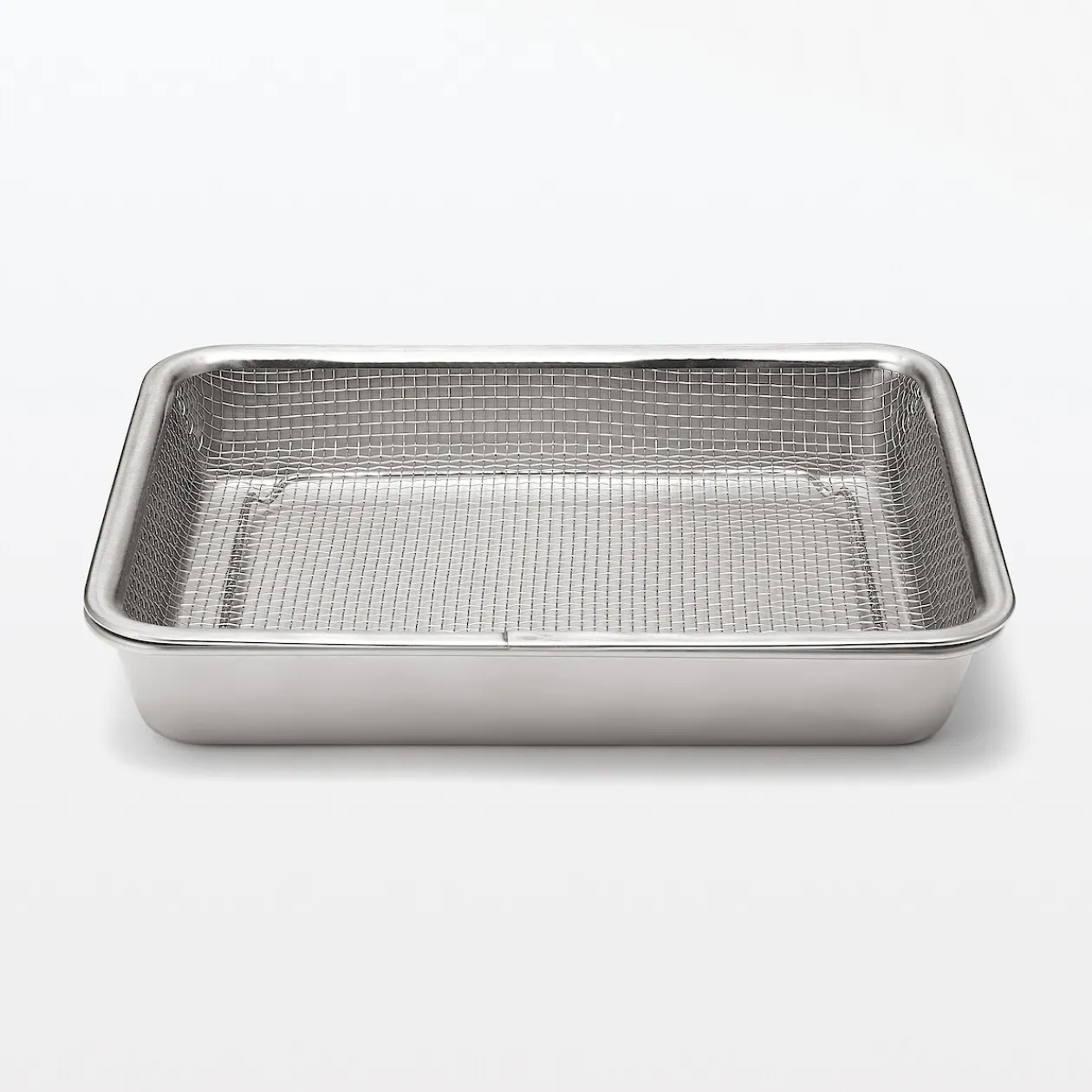 Ustensiles^Muji Plateau rectangulaire en acier inoxydable L