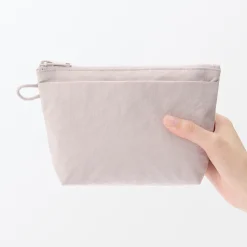 Vanitys Et Trousses De Maquillage|Trousses De Toilette^Muji Pochette à poser en nylon texturé ‐ Moyenne