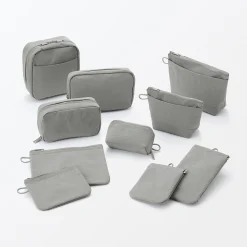 Vanitys Et Trousses De Maquillage|Trousses De Toilette^Muji Pochette à poser en nylon texturé ‐ Petite