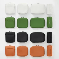 Sacs|Sacs^Muji Pochette en PU Combinations Case ‐ Cylindrique, Gris