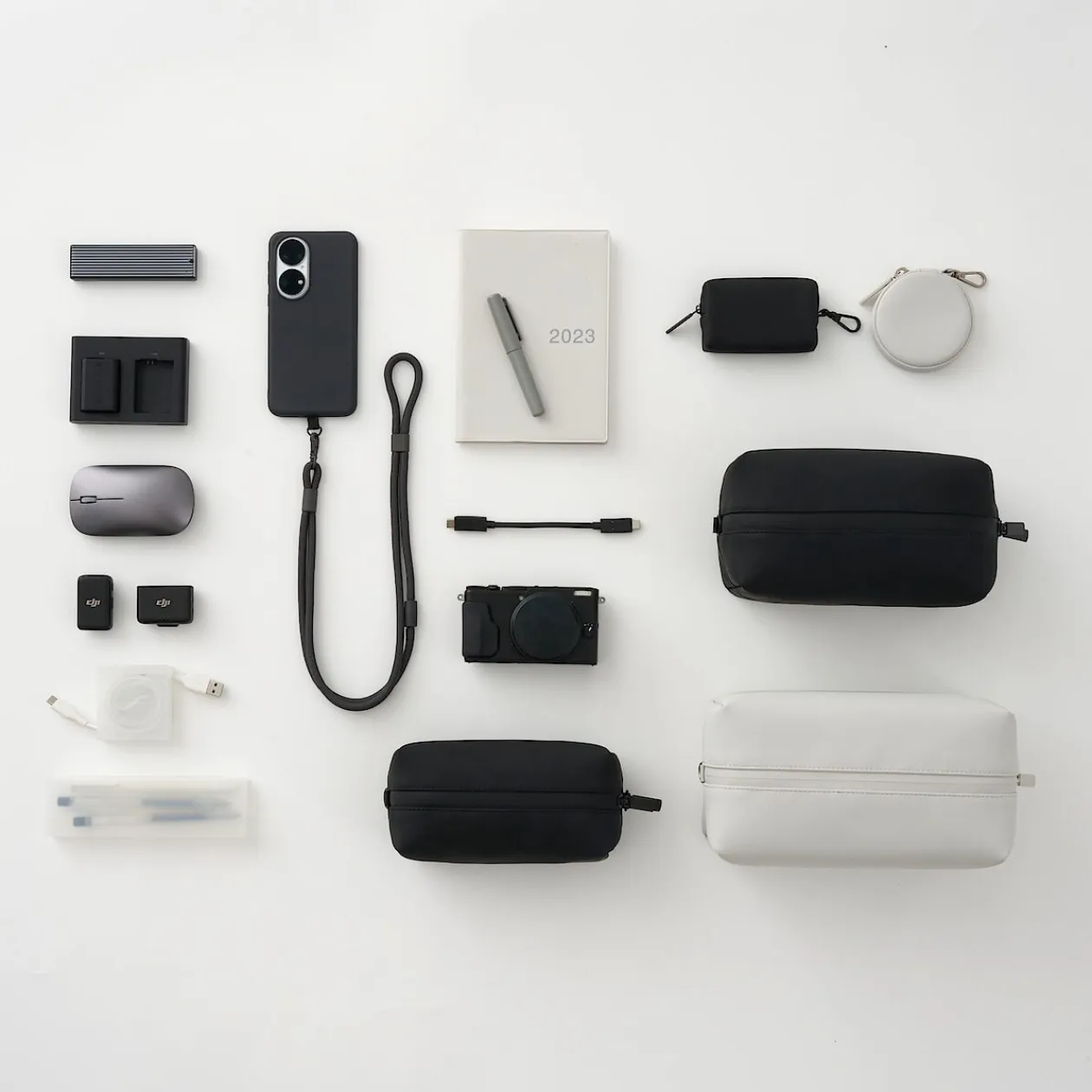 Sacs|Sacs^Muji Pochette en PU Combinations Case ‐ Épaisse, Petite