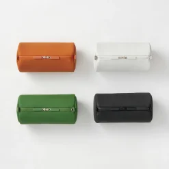 Sacs|Sacs^Muji Pochette en PU Combinations Case ‐ Cylindrique, Orange