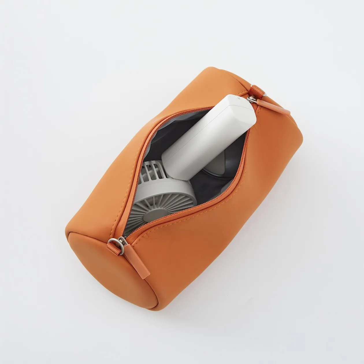 Sacs|Sacs^Muji Pochette en PU Combinations Case ‐ Cylindrique, Orange