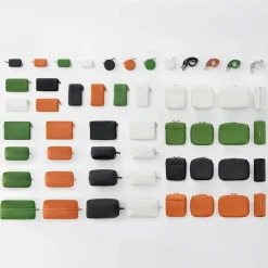 Sacs|Sacs^Muji Pochette en PU Combinations Case ‐ Cylindrique, Orange